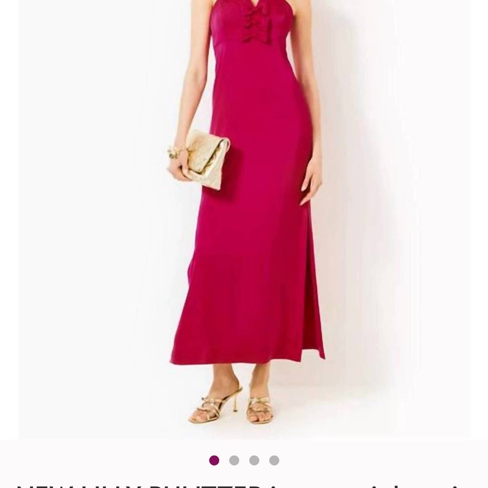 Lilly Pulitzer Sleeveless Fuchsia Maxi Dress